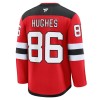 Mænd NHL New Jersey Devils Trøje 2024-25 Fanatics Premium Jack Hughes Rød Hjemme